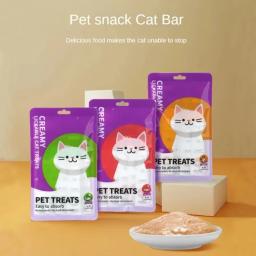 Grande Capacidade Cat Snacks, Wet Food, frango, Vieira, atum, salmão, Pet Wet Food, Pet Acessórios, Pet fornecimentos, 75g x 20 sacos - Image 1