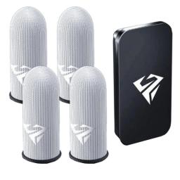 Luvas do dedo do jogo para jogos móveis 0.25mm fibra de prata de vidro sem costura polegar fingertip capa anti-suor para - Image 1