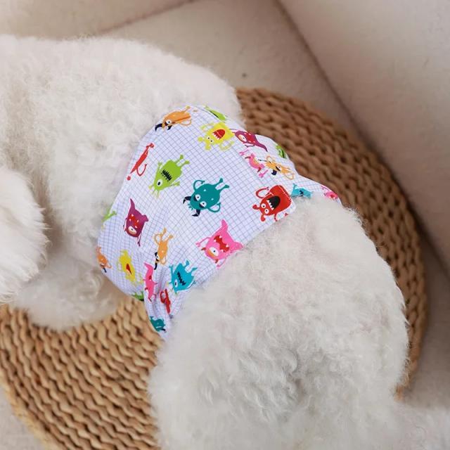 Calças Fisiológicas Reutilizáveis para Cães Machos - Roupa Interior Lavável em Algodão com Bandagem para Barriga, Disponível em Diversos Tamanhos