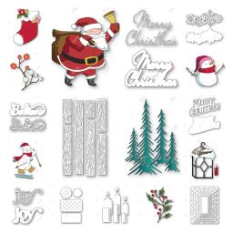 Natal Apresenta Cartões de Decoração, Corte Morre, Holly Sparrow, Meia De Bagas, Frame Franjado Morre, Presente De Artesanato De Papel DIY, Nova Chegada, 2020 - Image 1