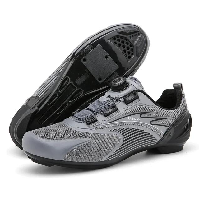 Tênis de ciclismo de nylon com fechamento automático para homens e mulheres - ideal para aventuras off-road e mountain bike