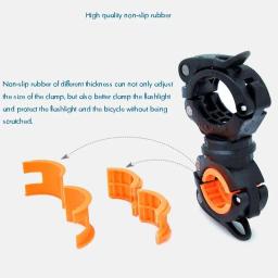 Universal bicicleta Lanterna Mount Holder, bicicleta LED Light, tocha, suporte de montagem, rotação de 360 °, ciclismo Clip, braçadeira - Image 6
