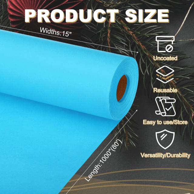 Papel Kraft para Artesanato em Rolo: Embrulho Artesanal 80 GSM, 38cm x 20m, 25m e 30m