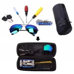 Saco de armazenamento de bicicleta portátil saco de ferramentas padrão de carbono saco de casca dura multi-compartimento de armazenamento de bicicleta rack de água acessórios - Image 4