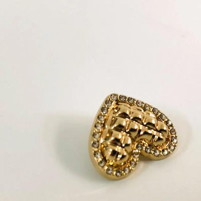 Botão de metal em formato de coração com strass brilhante - 10 peças para decorar roupas e projetos de artesanato