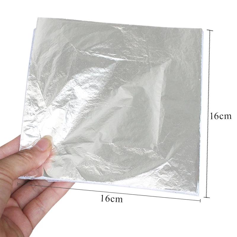 200 folhas 16cm imitação de ouro prata cobre 3 cores ofícios folha papel artesanato pintura papel decorativo arte artesanato - Image 1