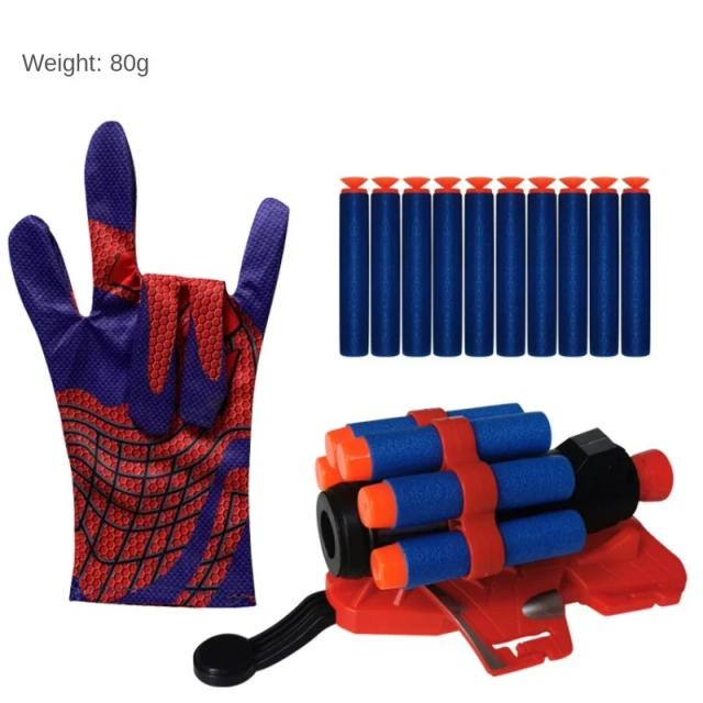 Soft Bomb Toy Gun Lançador de Pulso com Luvas para Jogos ao Ar Livre