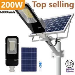 Iluminação Pública Solar ao Ar Livre, Impermeável, Automático, Amanhecer, Garagem, Jardim, Potente, 200W, 6000mAh - Image 1