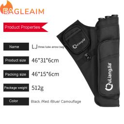 Tiro com arco Seta Quiver Titular com Bolsos de Armazenamento e Alça Ajustável, Caça Formação Shooti, 3 Tubo Hip, Barril - Image 4