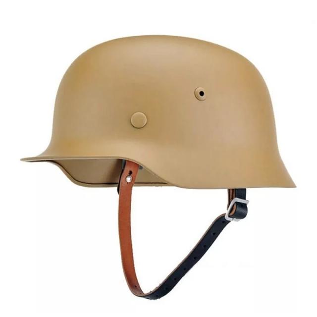 Capacete Reproduzido M35 da Wehrmacht para Colecionadores - Aço, Equipamento Tático para Paintball e Réplica de Airsoft
