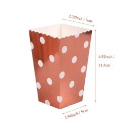 Rose Gold Stripe Candy Bag, Caixas De Pipoca, Mesas De Sobremesa, Baby Shower, Casamento, Birthday Party Tableware, Filme Suprimentos, 12Pcs - Image 3