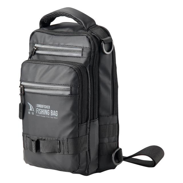 HAUT TON Mochila de Pesca Multifuncional para Equipamento de Acampamento e Caminhada, Suporte Preto de Grande Capacidade, Bolsa de Ombro no Peito