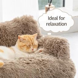 Mewoofun-Sofá-cama lavável para gatos e cães pequenos, cama de dormir cachorro, sofá de gato, camas internas - Image 4