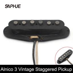 Captador artesanal de guitarra elétrica SSS Alnico 3, Vintage escalonado ST estilo captador, Pickup médio RWRP - Image 1