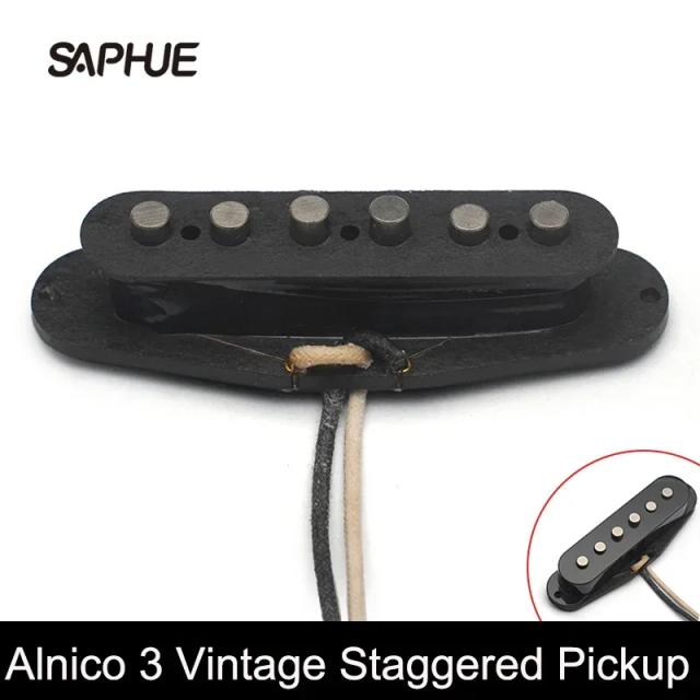 Captador Artesanal SSS Alnico 3 para Guitarra Elétrica - Estilo Vintage Escalonado ST com Pickup Médio RWRP
