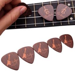 Instrumentos musicais palhetas de guitarra palhetas de celulóide pacote de 5 padrões de cor de madeira ultrafina para coleção de amantes de música - Image 5