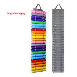 Vinil Organizador De Armazenamento Com 24 Compartimentos, Rolos De Vinil Pendurados, Organizador De Armazenamento Para Quarto De Artesanato, Porta, Armário, Papel De Embrulho - Image 4