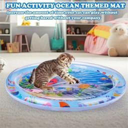 Tapete de PVC para gatos, Water Sense Design, Design de peixe flutuante, Brinquedo interativo, Sentido de água - Image 1