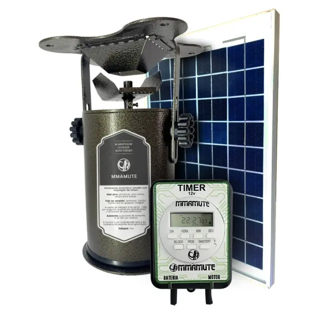 Alimentador Automático Solar para Aves e Peixes na Piscicultura e Controle de Javali