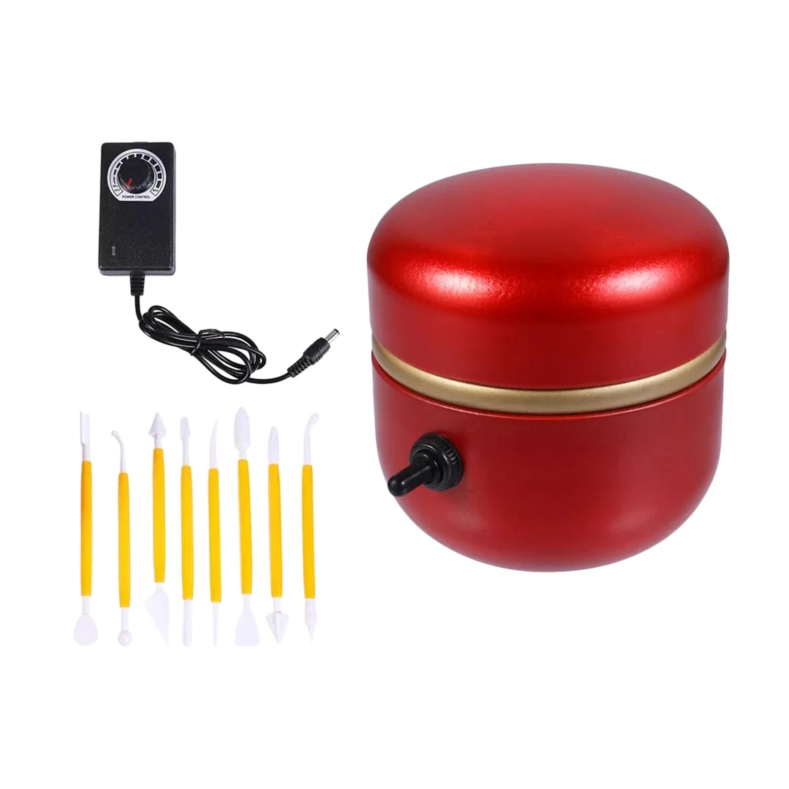 Mini máquina de roda de cerâmica elétrica para adultos e crianças, Suprimentos Máquina de arte cerâmica com bandeja - Image 1