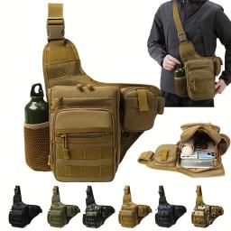 Bolsa de ombro de pesca à prova dwaterproof água esportes ao ar livre ciclismo crossbody peito único mochila viagem escalada acampamento tático bolsa - Image 1