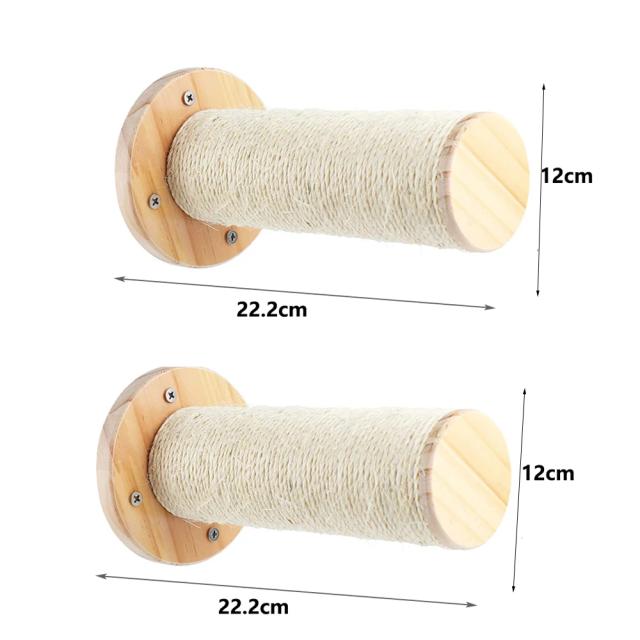 Quadro de Escalada para Gatos - Poste de Sisal e Rede de Atividades com 50cm para Entretenimento Indoor