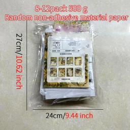 Papel de fundo de folhas soltas, bloco de memorandos material aleatório, conjunto de scrapbooking, presente surpresa, 500g, pacote 8-12 - Image 2