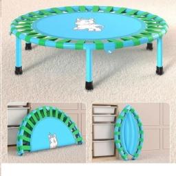 Mini trampolim dobrável com alça para crianças, saltos em casa, uso de treino, fitness, interior, exterior, 40" - Image 4