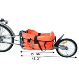 Única Roda Bicicleta Cargo Trailer, Bagagem Barrow Carrier, Touring Bike, Camping, Solo Tiro, 16" - Image 5