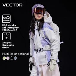 VECTOR Homens e Mulheres Splicing Esqui Top À Prova D 'Água À Prova de Vento Quente Durável Interior e Ao Ar Livre Jaqueta de Snowboard - Image 3