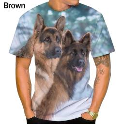 Camiseta estampada 3D para cachorro fofo e divertido, casual, gola-O, manga curta, diária, solta, plus size, top respirável, moda verão - Image 3