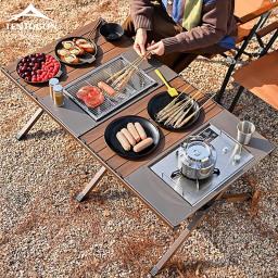 Hispeed-Multifuncional IGT Wood Table para acampamento ao ar livre, fogão a gás portátil, Lightweight Camp BBQ Grill, mesa de piquenique - Image 1