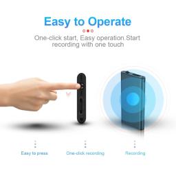Ultra-Thin Professional Mini Gravador de Voz Som Ativado Dictaphone HD Ruído Reduzir Gravação MP3 Player Portátil - Image 5