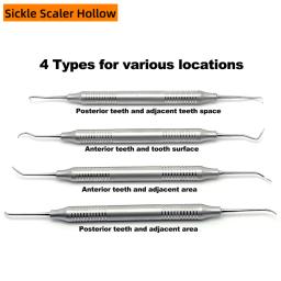 Kit de raspador de dente com design de ponta dupla 4 tamanhos, ferramenta de limpeza de dentes de exame dentário, instrumento de odontologia de aço inoxidável - Image 2
