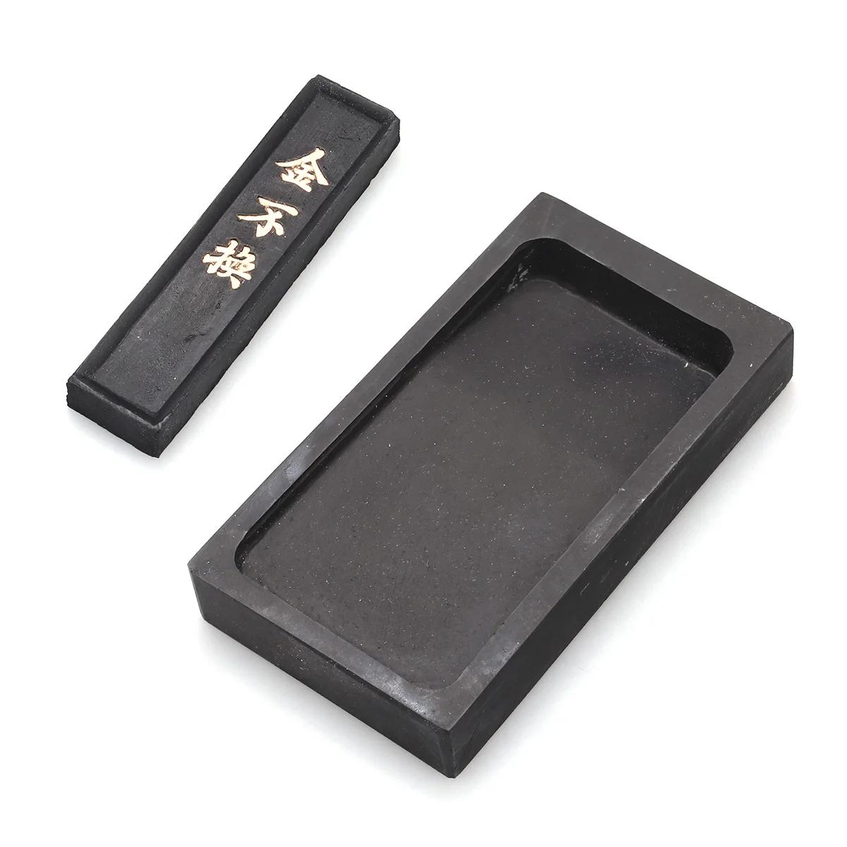 2 pçs 5 Polegada premium durável inkstone pedras de tinta tradicional chinesa com vara de tinta para caligrafia chinesa e pintura - Image 1