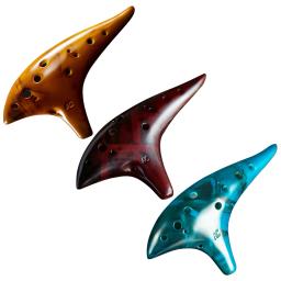 Natural Alto C Tone Ocarina com bolsa protetora, 12 furos, entonação estável, instrumento clássico para amantes de música, iniciante - Image 4