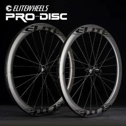 Elitewheels disco de estrada rodado carbono cubo baixa resistência 30 38 50 55 60 82mm 700c cascalho rodas clincher tubeless - Image 1