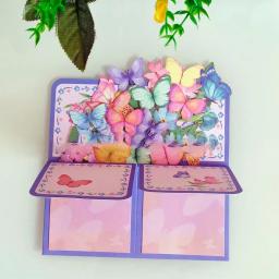 3D pop-up beija-flor e flores cartão, flor tropical, dia dos namorados, presente de aniversário, feliz dia das mães - Image 5