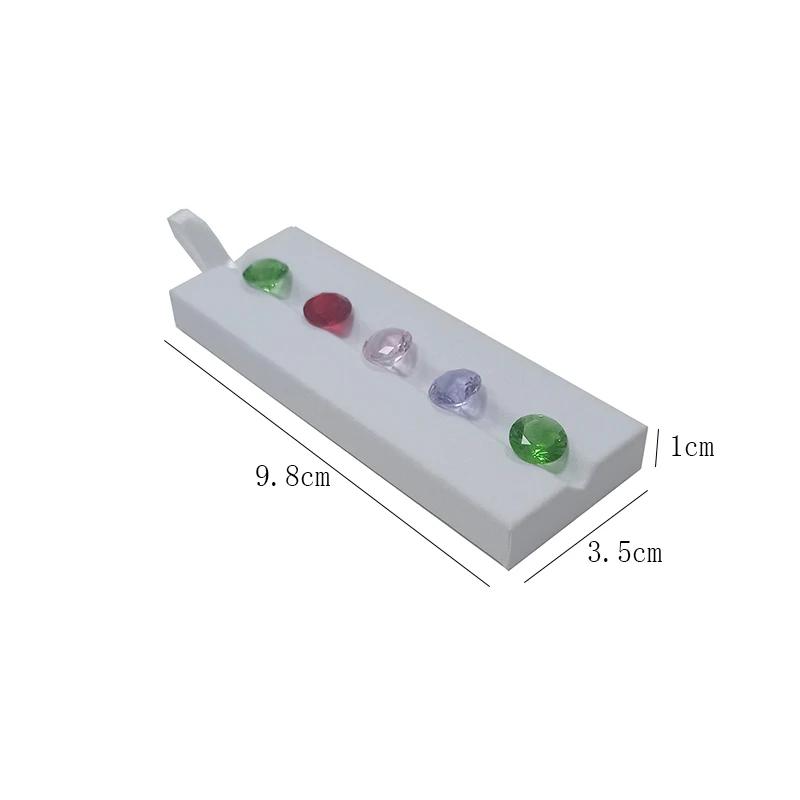 Atacado jóias gem caixa de exibição caso solto diamante ferramenta de armazenamento moeda jar mostrar bandeja gem pote pedra preciosa organizador titular recipiente - Image 1