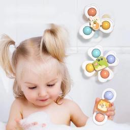 3 pçs ventosa girador brinquedo banho do bebê engraçado jogo brinquedos educativos para crianças meninas meninos infantil sensorial alívio do estresse presente - Image 3