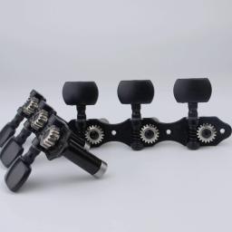Afinador de guitarra acústica clássica Tuning Keys, Pegs de aço, cabeças de máquina, preto, 1 conjunto - Image 2