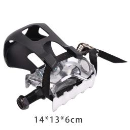 Pedais com clipes e correias, pedais de bicicleta, ciclismo, gaiola - Image 6