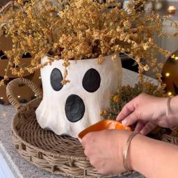 Fantasma Figurine Planter for Outdoor Decoration, Halloween Flower Pot, Landscape Decor, Varanda, Sala de estar, Design bonito - Image 6