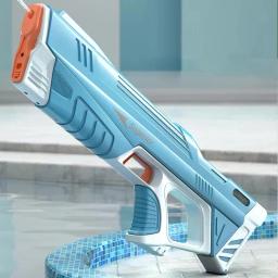 Arma de armazenamento de água automática para crianças, brinquedos de verão, praia, exterior, luta fantasia, meninos, jogo infantil, portátil, 43cm - Image 1