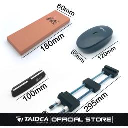 Lixadeira de pedra de afiar profissional, guia de ângulo, base fixadora de diamante, antiderrapante, sistema de afiar cozinha, 3000 # taidea - Image 3