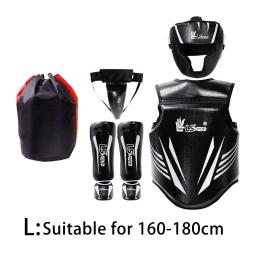 Boxe Body Protector Groin Protector, Taekwondo Proteção Gear para Grappling Muay Thai, Home Gym Fitness Exercício, 5 pcs - Image 6