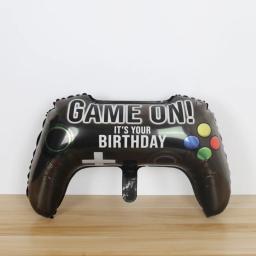 1 pçs preto gamepad controlador de jogo vídeo folha balão festa de aniversário decoração festa suprimentos crianças brinquedos infláveis balão - Image 2