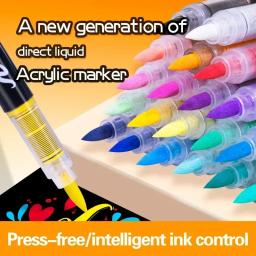 Marcadores de Tinta Acrílica para Pintura Rupestre, Canetas Ponta Pincel, Madeira, Lona, Pedra, Presente de Natal, Artesanato DIY, 12-120Colors - Image 3
