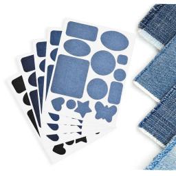 Jeans auto-adesivo remendo diy reparação calças joelho camisa applique vestuário costura acessório para denim tecido jeans emblemas remendos - Image 2