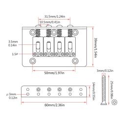 Peça substituição da ponte guitarra 4 cordas com chave para guitarra elétrica Cigarbox - Image 6